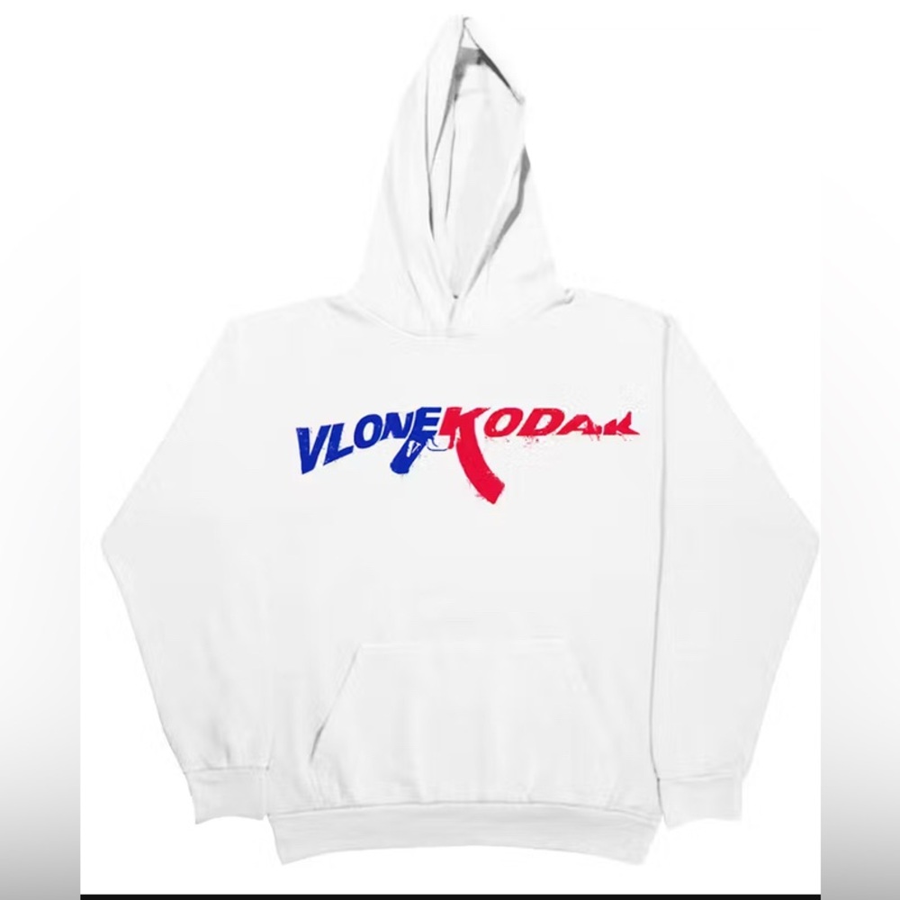 NEW! Vlone x Kodak 'AK47' Hoodie 'White’ - Size Medium